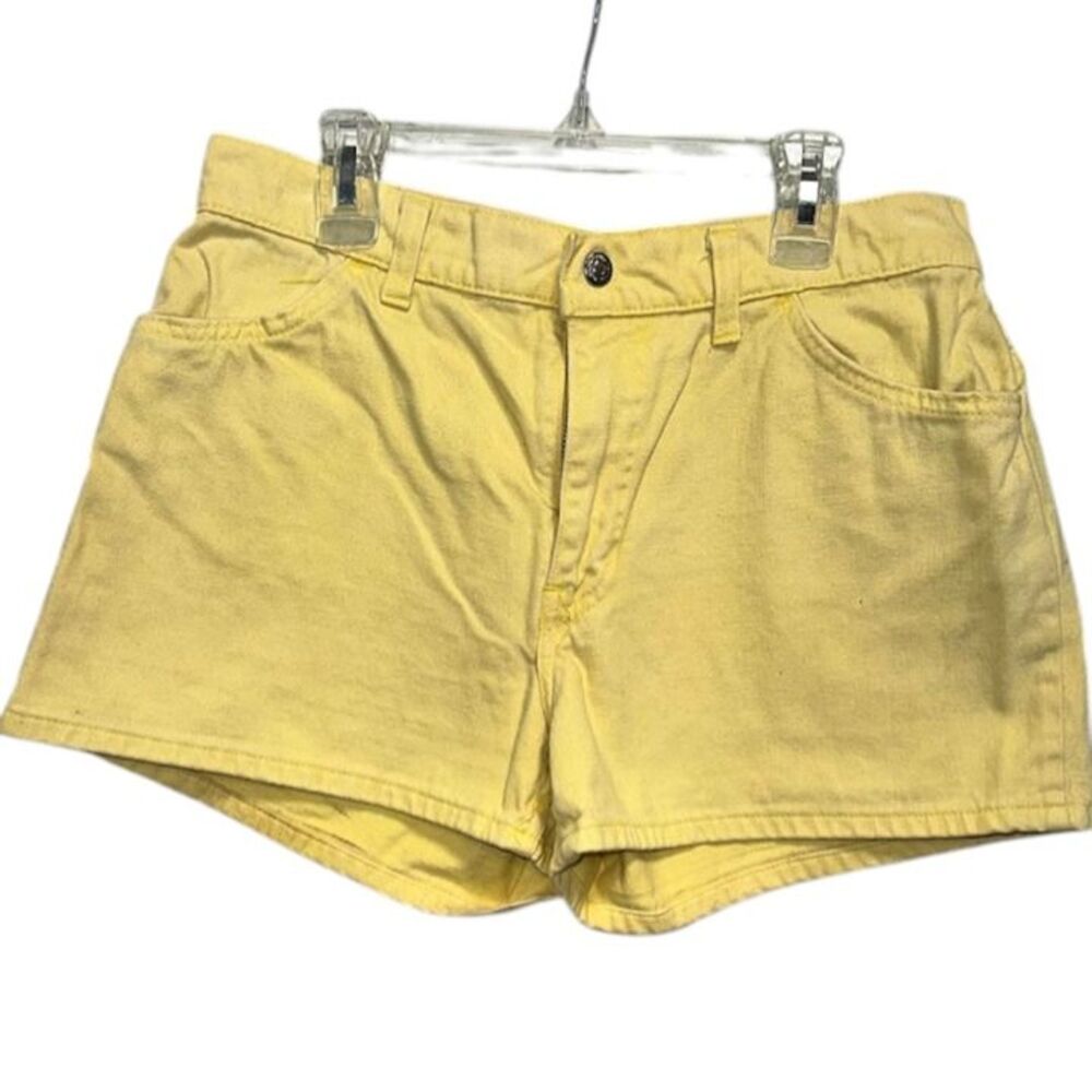 Vintage 1970s Bright Yellow Levi's for Gal's Denim Shorts - Yellow Tag - Size 30